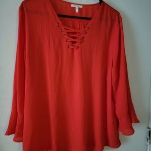 Maurices orange shear top